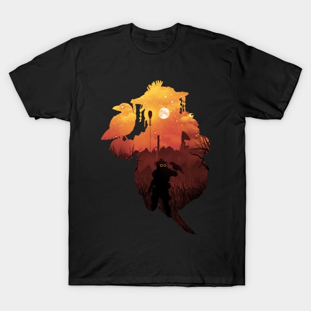 Bloodhound Sunset T-Shirt by DANDINGEROZZ